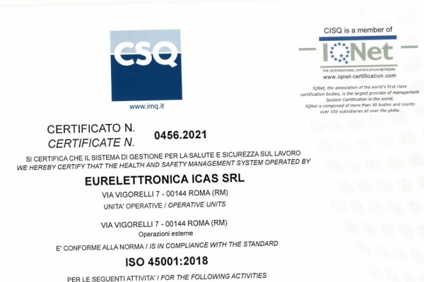 Nuove certificazioni ISO 14001 e ISO 45001